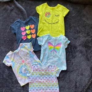 5 Toddler Girl T-Shirt Bundle